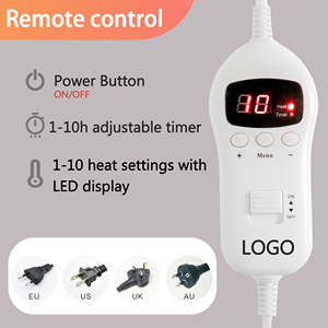 Couverture chauffante électrique en flanelle super douce et sherpa, 10 niveaux de température, arrêt automatique 10H, chauffage rapide - Product Image 6