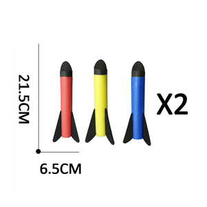 Juguetes lanzadores de cohetes de espuma con 6 cohetes, dispara hasta 30 metros, regalo perfecto para niños <span class=keywords><strong>y</strong></span> niñas, juguetes deportivos para niños al aire libre - Product Image 4