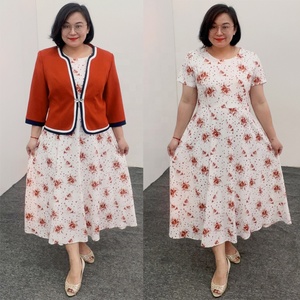 Vêtements de qualité turque pour mères, dernières créations de mode africaine pour femmes, ensemble deux pièces jupe et haut, robes imprimées grande taille - Product Image 2