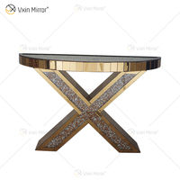 Table console avec miroir pour la maison, vente en gros, meubles de maison, tables console modernes en cristal concassé