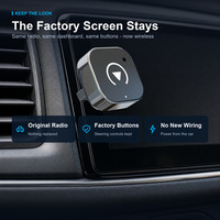 Adaptor CarPlay Nirkabel CE FCC RoHS USB Dongle Android Auto Plug and Play untuk Mobil CarPlay Berkabel Universal Fit
