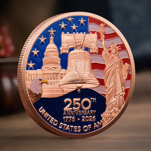 Moneta commemorativa dell'Indipendenza degli Stati Uniti 2026 250° Anniversario della Fondazione degli Stati Uniti Moneta rotonda in ferro rosso rame - Product Image 2
