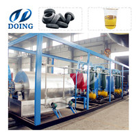 DOING Mini machine de pyrolyse de pneus en plastique pour déchets 100kg/d 5t/d unité de désorption thermique convertit le noyau du moteur à mazout