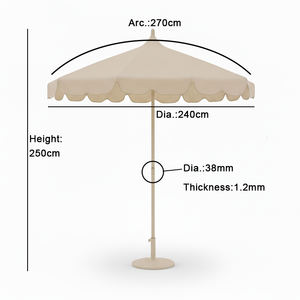 Nouvelle conception, impression OEM personnalisée, parasol moderne en forme <span class=keywords><strong>de</strong></span> pagode pour extérieur, jardin, <span class=keywords><strong>plage</strong></span>, portable, usage hôtelier, <span class=keywords><strong>bord</strong></span> vertical - Product Image 3