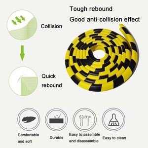 Bulk groothandel 5M industriële kwaliteit zelfklevende NBR <span class=keywords><strong>rubber</strong></span> L-vormige glow-in-the-dark geel+zwarte beschermingsrand - Product Image 6