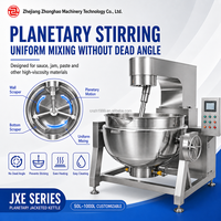 Ketel Berjaket Planetari |   Panci Masak Saus Selai Kacang Karamel Stainless Steel, Pilihan Pemanas Gas/Listrik/Uap 3 Tipe