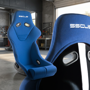 Asiento Deportivo Premium SSCUS Modelo MONZA424, Tela FRP, Asiento Completo Modificado y Duradero con Reposacabezas, Ajuste Universal OEM, 8.5 kg - Product Image 1