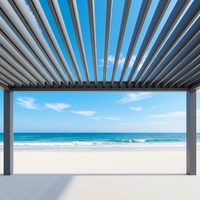Pergola en aluminium à prix d'usine, gazebo extérieur de luxe, pergola à toit à lames orientables, pavillon bioclimatique imperméable, sur mesure