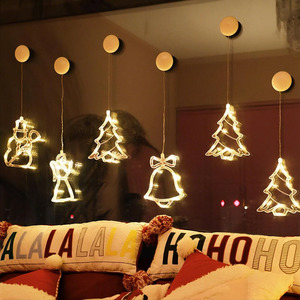 Lumières de Noël LED Takenoken Howlighting, ventouse pour fenêtre, lustre suspendu, élan, Père Noël, fête, Navidad, décorations du Nouvel An - Product Image 2