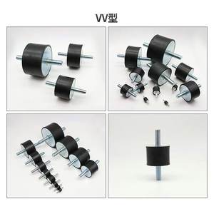 Amortiguador de Goma Tipo VV, Columna de Tornillo de Doble Cabeza, Amortiguador de Máquina, Acero Inoxidable Galvanizado, Estándar Británico Americano - Product Image 4