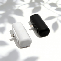 Mini batterie externe de secours portable avec connecteur intégré, format de poche, batterie de secours compacte jetable