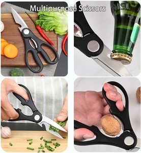 Ensemble de 7 couteaux de cuisine en acier inoxydable de qualité alimentaire, multifonctionnels, anti-rouille, durables, ambidextres, avec manche en plastique – Vente Flash - Product Image 3