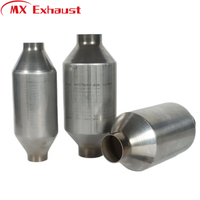 Catalizador Universal de 2,25 pulgadas, convertidor catalítico de 400 celdas de 500 celdas, rendimiento de alto flujo de acero inoxidable de 11 "de longitud