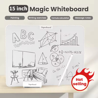 Tableau blanc magnétique sans encre à microcapsules, taille 15 pouces, sans poussière, réutilisable, certifié CE ROHS EN71 CPC