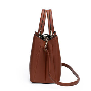 批发定制新款二合一套装女式手提包带小钱包女士工作单肩包 PU 皮革设计师手提包 - Product Image 3