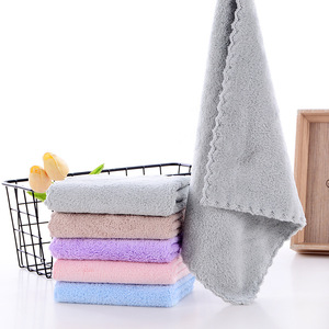 Toalla de microfibra de alta densidad Jin Ao Coral Fleece de 30x30cm para la cara y las manos, para niños, baño y cocina. - Product Image 2