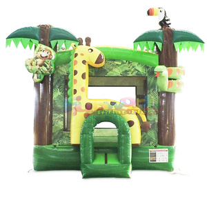 Wholesale outdoor backyard party commercial bounce house pvc <b>inflatable</b> jungle bouncer for kids - Product Image 1