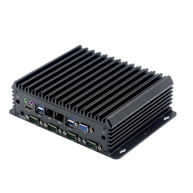 Fanless Dual-Core Embedded Industrial PC with 8th Gen Intel Core I5 10210U 2 LAN 32GB Max Memory in Stock