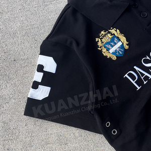 맞춤 고품질 캐주얼 코튼 통기성 폴로 셔츠 남성용 칼라 니트 자수 남성 럭비 골프 폴로 티셔츠 - Product Image 3