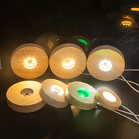 Lampe de nuit en cristal sphérique avec système solaire sculpté en 3D, laser RGB, LED colorée, base en bois