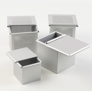 Hợp Kim Nhôm Vuông Bánh Mì Nướng Khuôn Đục Lỗ Bánh Mì Bánh Nướng Khay Pan Với Nắp Kim Loại Công Cụ Cho Nướng - Product Image 4