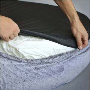 Cama de lujo para perros, cama larga de felpa esponjosa para mascotas, cama de lujo antideslizante para perros humanos gigantes, cama calmante para perros, sofá - Product Image 3