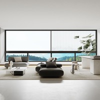 Ventanas Corredizas de Aluminio Modernas con Doble Acristalamiento y Triple Riel, Resistentes a Huracanes, con Aislamiento Térmico de Alto Rendimiento