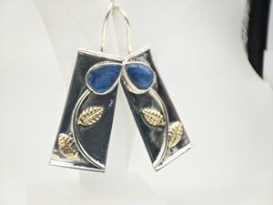 ต่างหูห้อยประดับพลอยไคยาไนต์สีน้ำเงินธรรมชาติ งานแฮนด์เมดสุดหรู เงินแท้ 925 สไตล์วินเทจ สำหรับผู้หญิง แฟชั่น งานแต่งงาน ของขวัญ - Product Image 3