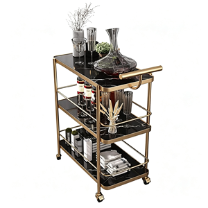 3 Tier Mobile Stainless Steel Storage Cart Rolling <b>Kitchen</b> Utility <b>Trolley</b> <b>with</b> <b>Wheels</b> Heavy Duty for Commercial Catering - Product Image 6
