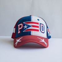 Fabricante Mayorista de Gorras Snapback Negras Personalizadas con Logotipo 3D de Puerto Rico Pava, Gorras Bordadas de Béisbol de 5 Paneles