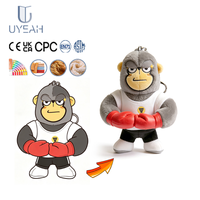 Jouets en peluche personnalisés avec logo, en coton, conformes aux normes CPC EN71 CE, design original, singe mignon, gorille en peluche, cadeaux