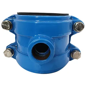 Di Ductile Iron Saddle Tee Clamp with Screwed Branch for PVC and Iron Pipe Fittings