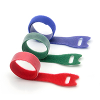 Attaches-câbles en nylon à boucles auto-agrippantes 15x250mm noirs réutilisables pour la gestion des câbles, idéaux pour les produits sportifs