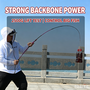 Canne à pêche en fibre de carbone pour la pêche en mer, spinning, casting, eau salée, eau douce, jigging, pour la pêche au gros gibier - Product Image 4