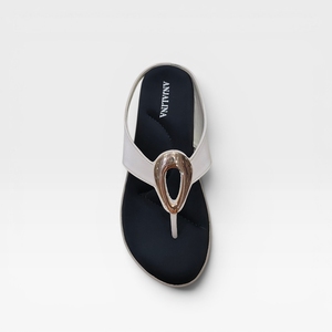 Sandales confortables pour femmes à entre-doigts, élégantes, à talon compensé, à enfiler, mode décontractée, pour usage quotidien, intérieur et extérieur, avec coussinets souples - Product Image 2
