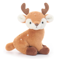 Peluche Cerf Sika Curieux de 6 pouces, personnalisée, de haute qualité, douce et moelleuse, cadeau d'anniversaire ou de Noël pour enfants