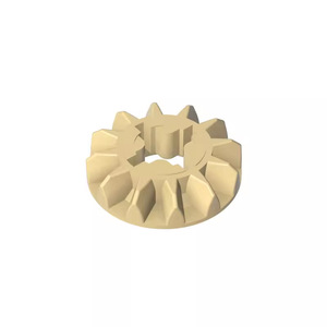 Bevel Gear <b>12</b> Tooth 12mm Outer Diameter Compatible With 6589 Building Blocks Technical Parts Apricot Yellow - Product Image 5