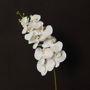 ดอกกล้วยไม้ปลอม38นิ้วสำหรับตกแต่งงานแต่งสำนักงานที่บ้านกล้วยไม้สัมผัสได้จริง (ไม่ใช่ผ้าไหม) - Product Image 2