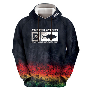<span class=keywords><strong>Pull</strong></span> de pêche personnalisé pour l'hiver, imprimé, chaud, respirant, à manches longues, en polaire polaire, avec capuche - Product Image 1