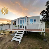 Maison légère en acier à double aile pliable, écologique, en aluminium, à faible teneur en carbone, mobile, pour bureau, école, parc