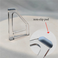 Support horizontal NSLikey avec coussin antidérapant pour console PS5 Slim Pro, support triangulaire horizontal transparent