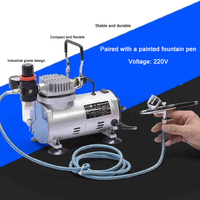 Compresseur d'air portable sans huile, silencieux, refroidi par air, 220V, sans balais, 1/5 HP, 4.0 BAR, pompe et moteur 23-25L/MIN