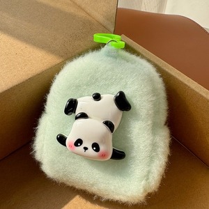 Lindo Animal de felpa colgante para coche llavero bolso monedero y mochila decoración moneda lápiz labial billetera <span class=keywords><strong>peludo</strong></span> Panda llavero - Product Image 3