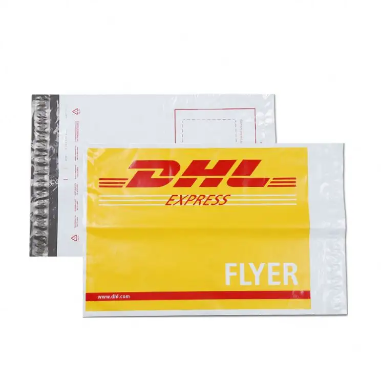 Kunden spezifisch bedruckter Umschlag Dhl Courier Plastik verpackungs tasche Postbeutel für den Versand