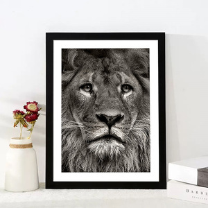 Trang trí nội thất hiện đại 30x40 khung ảnh sáng tạo khung ảnh gỗ thông đen rắn - Product Image 1