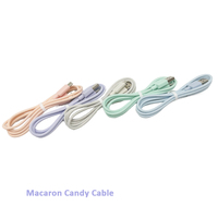 Vente chaude Multiple Universel Charge Plus Rapide Macaron Câble USB Tressé pour Téléphone Micro USB Type C