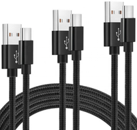 Cable de datos de sincronización Mini de nylon trenzado USB tipo C en stock