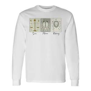 Camiseta de manga larga con diseño de Libra Sol, Géminis Luna, Leo Ascendente, Astrología, Zodíaco - Product Image 1