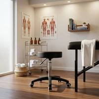 Tabouret de massage moderne, portable, réglable et détachable en cuir PU, mobilier commercial pour salon, hôtel, salle de sport, école