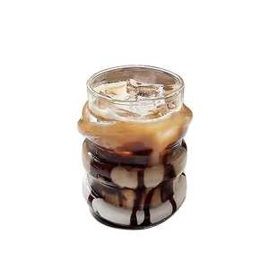 Manufacturer Wholesale American <strong>Latte</strong> Coffee Cup High Borosilicate <strong>Glass</strong> 420ml/14oz Customized Color Logo Dishwasher/Microwave - Product Image 1